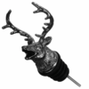 metal wine pourer deer shape black color