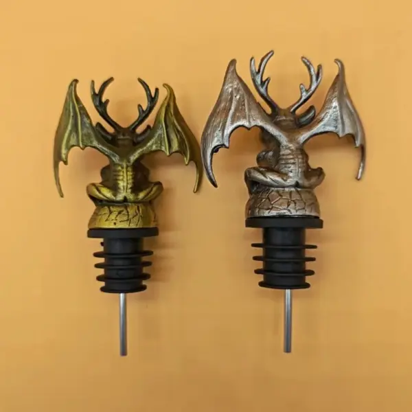 Gargoyle Wine Bottle Pourer (6) Gargoyle Wine Bottle Pourers Metal