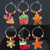wine glass charms metal christmas gift