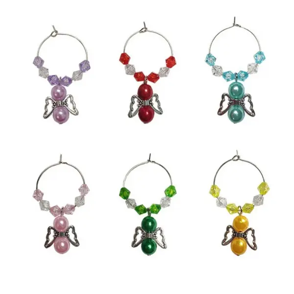 wine glass charms crystal