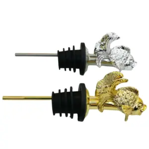 colors fish wine pourer (5) metal fish wine pourer