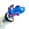 metal fish wine pourer blue