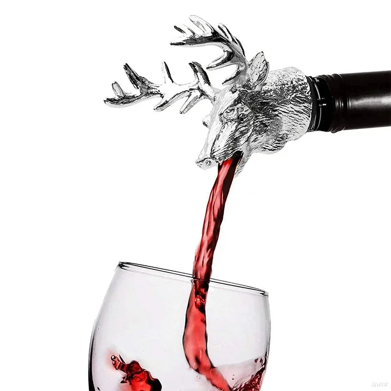 deer shape metal wine pourer
