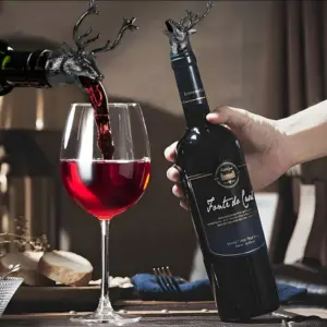 custom metal wine pourer