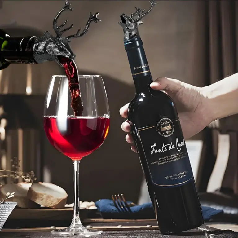 custom metal wine pourer