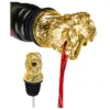 lion wine pourer zinc alloy plating gold color