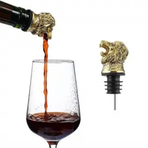 lion shape wine pourer (3) lion wine pourers