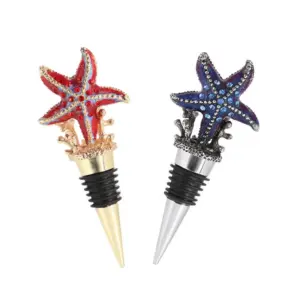 metal wine stopper (38) starfish shape wine stopper zinc alloy