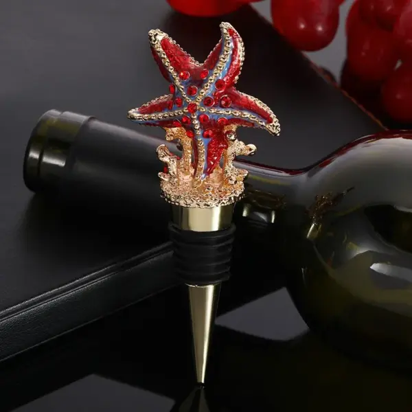 starfish shape wine stopper zamak