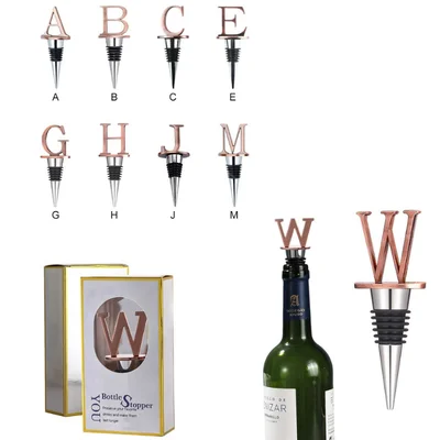 letter wine stopper