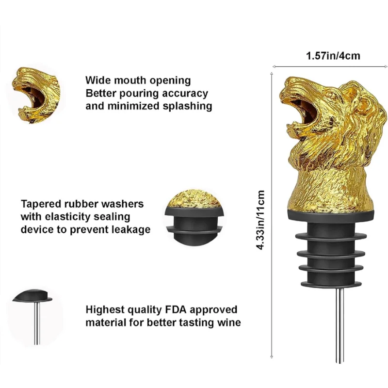 lion wine pourer details